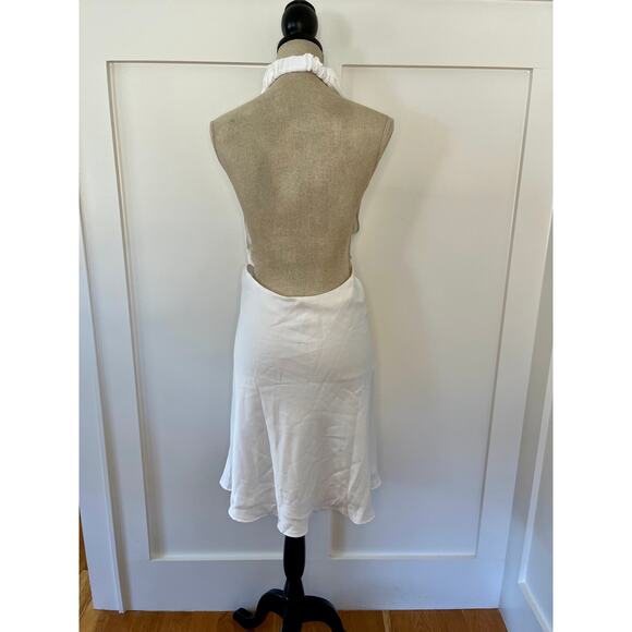 Show Me Your Mumu Jasmine Halter Mini Dress White Size XL - Picture 3 of 4